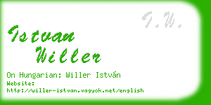 istvan willer business card